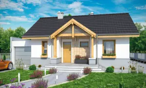 Uroczy dom dla 3 osobowej rodziny z garażem i zadbanym ogrodem. Idealne miejsce na spokojne życie.