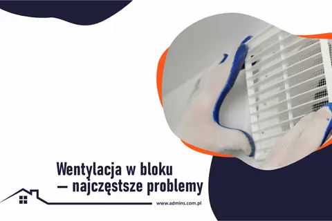Ręce w rękawiczkach montują kratkę wentylacyjną. Temat: wentylacja w bloku z wielkiej płyty i jej problemy.